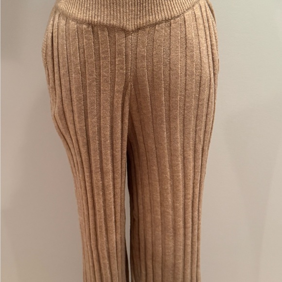 Mod Ref Ribbed Knit Wide Leg Set - Brown - Picture 5 of 7